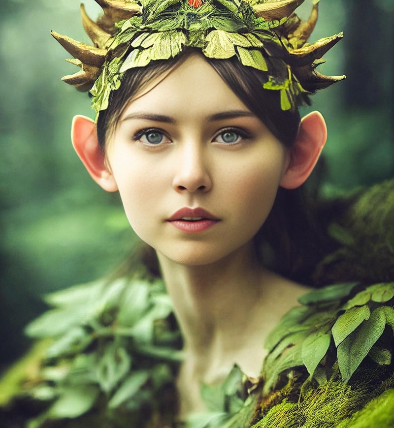 Elf in a fantasy forest